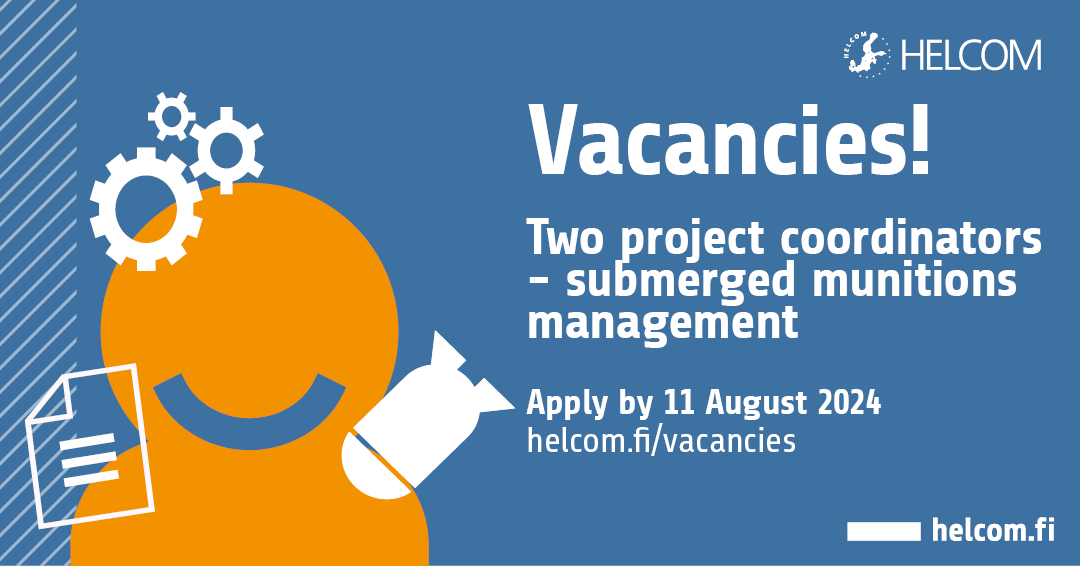 HELCOMInfo's tweet photo. 🔥We have more job openings...! 🔥
Two (2) project coordinators are sought for coordinating and implementing MUNI-RISK and MMinE-SwEEPER projects, related to various aspects of submerged munitions management.

Please apply by 11.8.2024!
👉https://t.co/FVrcoSWonB https://t.co/uPSEUef6Bs