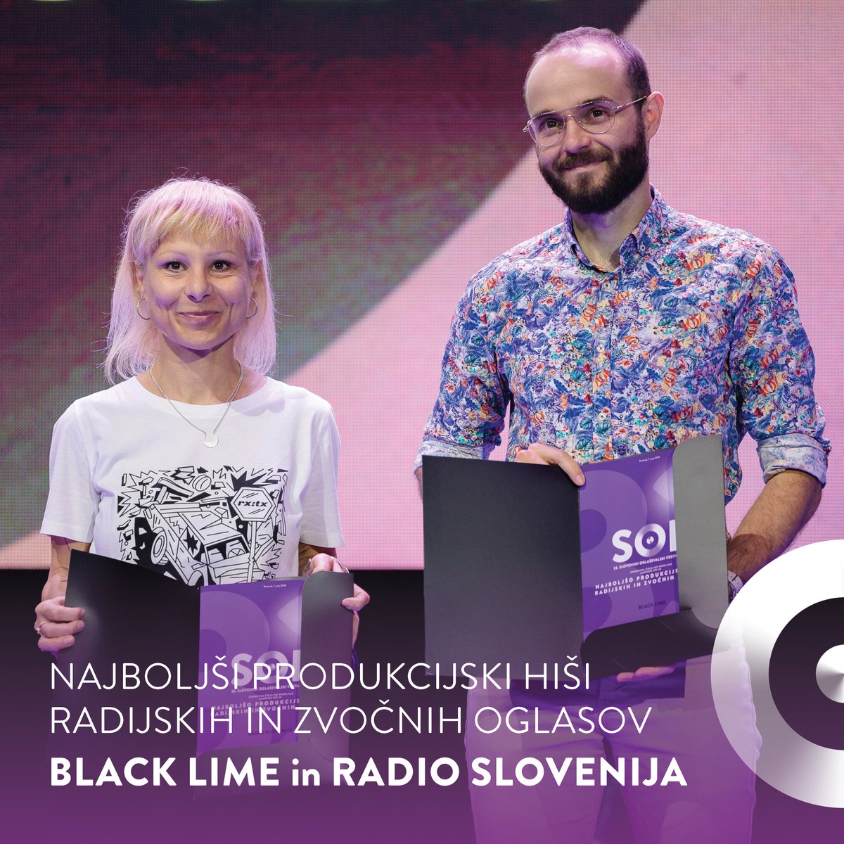 festivalSOF's tweet photo. Naziv Najboljše produkcijske hiše radijskih in zvočnih oglasov si delita Black Lime in Radio Slovenija, saj sta obe dosegli enako število točk. Čestitke obema! 🏆👏 https://t.co/QQm8DjROWy