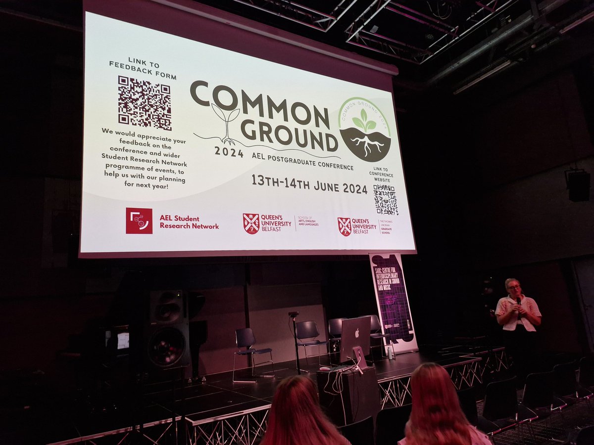 Getting ready to kick off the day of enriching and interdisciplinary research @SonicArtsResearchCentre! Panel 1 will present reflections on sound from our PhDs! <a href="/qub_ael_srn/">QUB AEL Student Research Network</a>