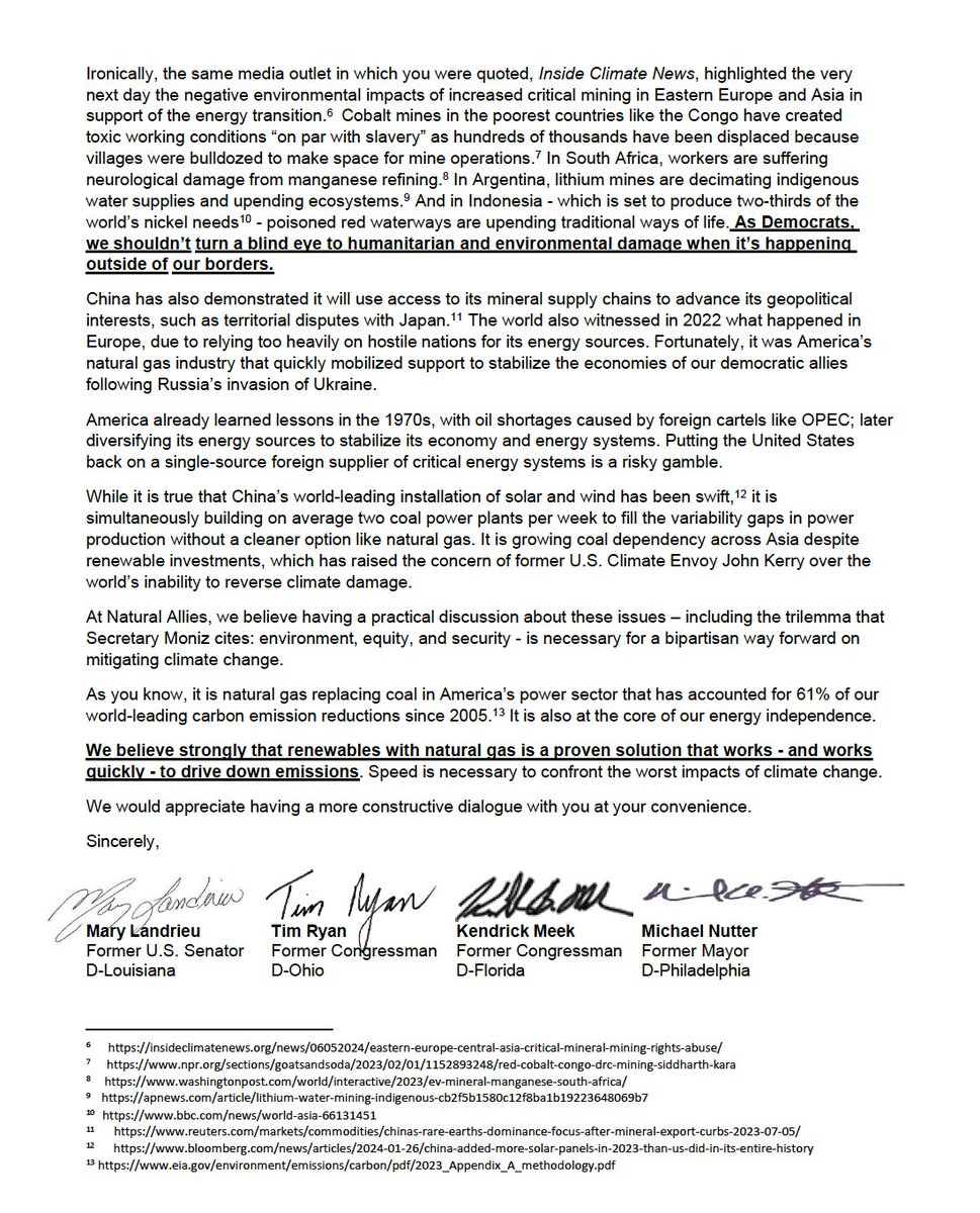 Natural Allies for a Clean Energy Future (@natural_allies) on Twitter photo We sent a letter to <a href="/SenWhitehouse/">Sheldon Whitehouse</a> expressing our concerns with his comments that a renewable-only future would provide energy independence free of control by any one country.
Democrats must stop simplifying complex debates & recognize the consequences of such a policy. Read ⬇️ We sent a letter to <a href="/SenWhitehouse/">Sheldon Whitehouse</a> expressing our concerns with his comments that a renewable-only future would provide energy independence free of control by any one country.
Democrats must stop simplifying complex debates & recognize the consequences of such a policy. Read ⬇️