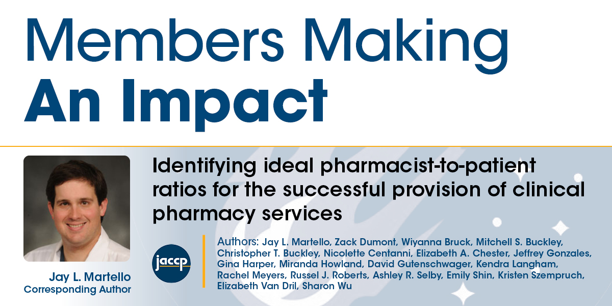 Congratulations to ACCP member Jay L. Martello and co-authors on the recent publication of their article in JACCP! Access the abstract and/or article here: ow.ly/6J5i50ROV7i
 
#MakingAnImpact #TwitteRx #ACCP <a href="/JACCPJournal/">JACCP</a>