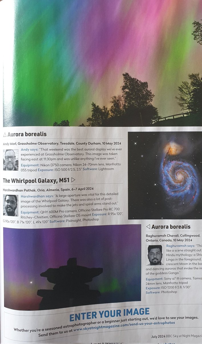 My image is in the magazine this month. Proud Astronomer / Photographer moment. Maybe get an episode of the program made at the observatory is the next mission for me 🤣  what do you think <a href="/chrislintott/">chrislintott</a> <a href="/BBCStargazing/">BBC The Sky at Night</a> let's make it happen. 😃  Please 😉😉