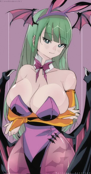 #TLにモリガンが足りないバニーモリガン描きました! 