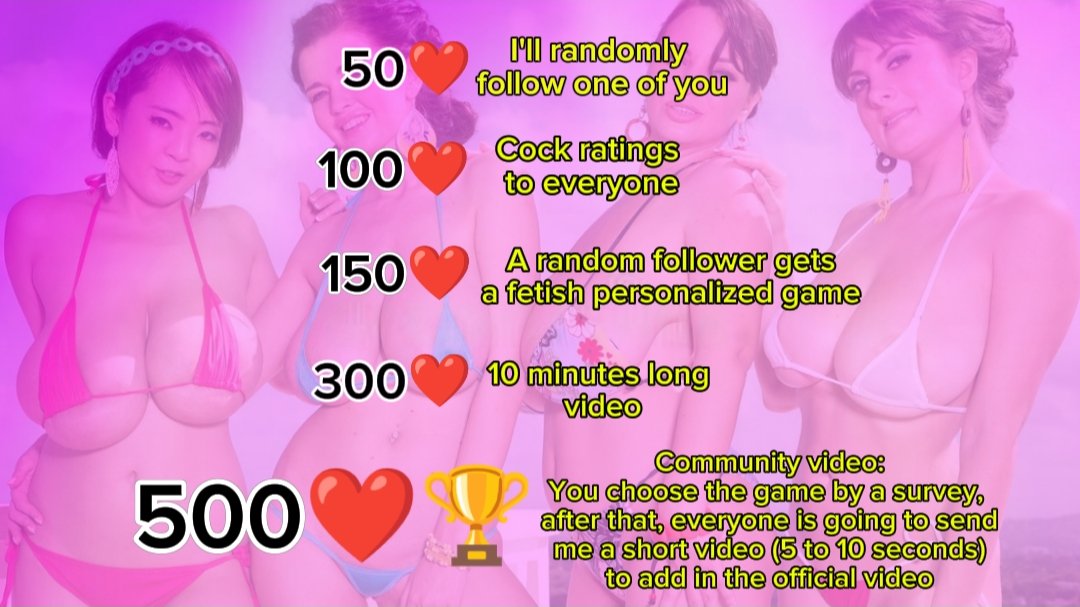 💎NEW GAME💎
🏆Prize Rush🏆

Based on how many likes this tweet gets, you receive the following rewards.

YOU HAVE ONE WEEK TO COMPLETE THIS PRIZE RUSH, retweet to quickly reach the final prize👑✅