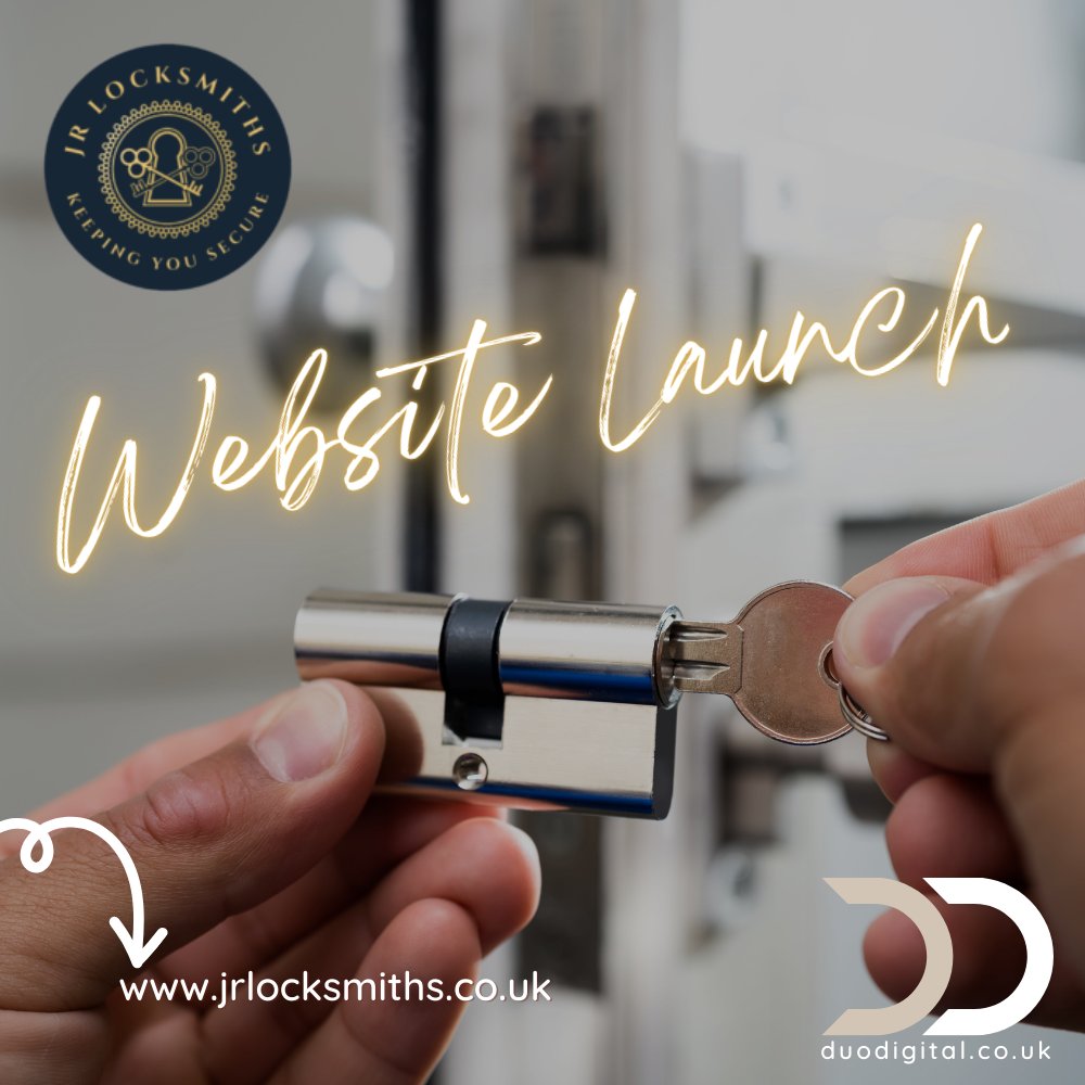 duodigitaluk's tweet photo. New Website Launch for JR Locksmiths 🔑 Check it out here: https://t.co/m0eITT3dAA

If you'd like to discuss a new website or need help getting found online, then get in touch:
📲 DM Duo Digital 
📧 connect@duodigital.co.uk
📞 01642 548408

#locksmith #wolverhampton #webdesigner https://t.co/PkNFYiELhr