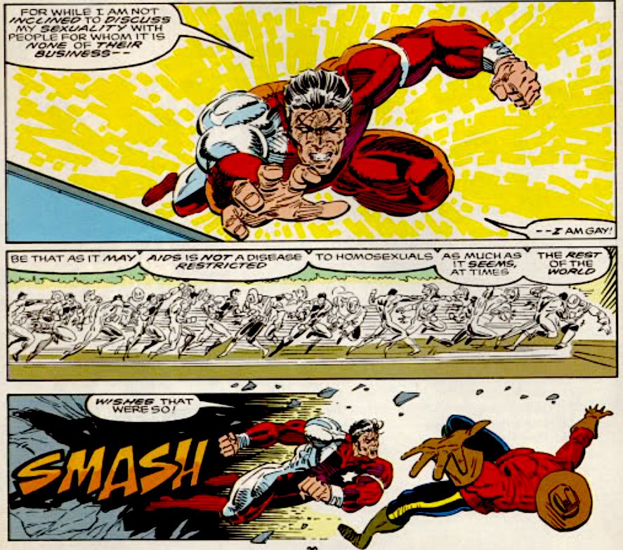 Christian Cooper, the birdwatcher who dealt with a Karen calling 911 on him, got a National Geographic show about birding and he just won an Emmy. He wrote comics and has introduced a number of LGBTQ characters. He was an associate editor on Alpha Flight when Northstar came out.