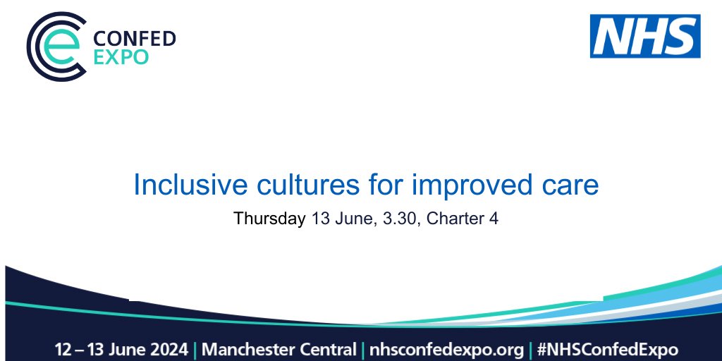 Our NHS colleagues are the heart of the NHS. Join us today 3:30pm at #NHSConfedExpo2024 to hear tangible examples of good practice translating the NHS EDI improvement plan into action to support staff retention: ow.ly/gBUh50SfAuK

#NHSPeoplePromise #NHSLTWP