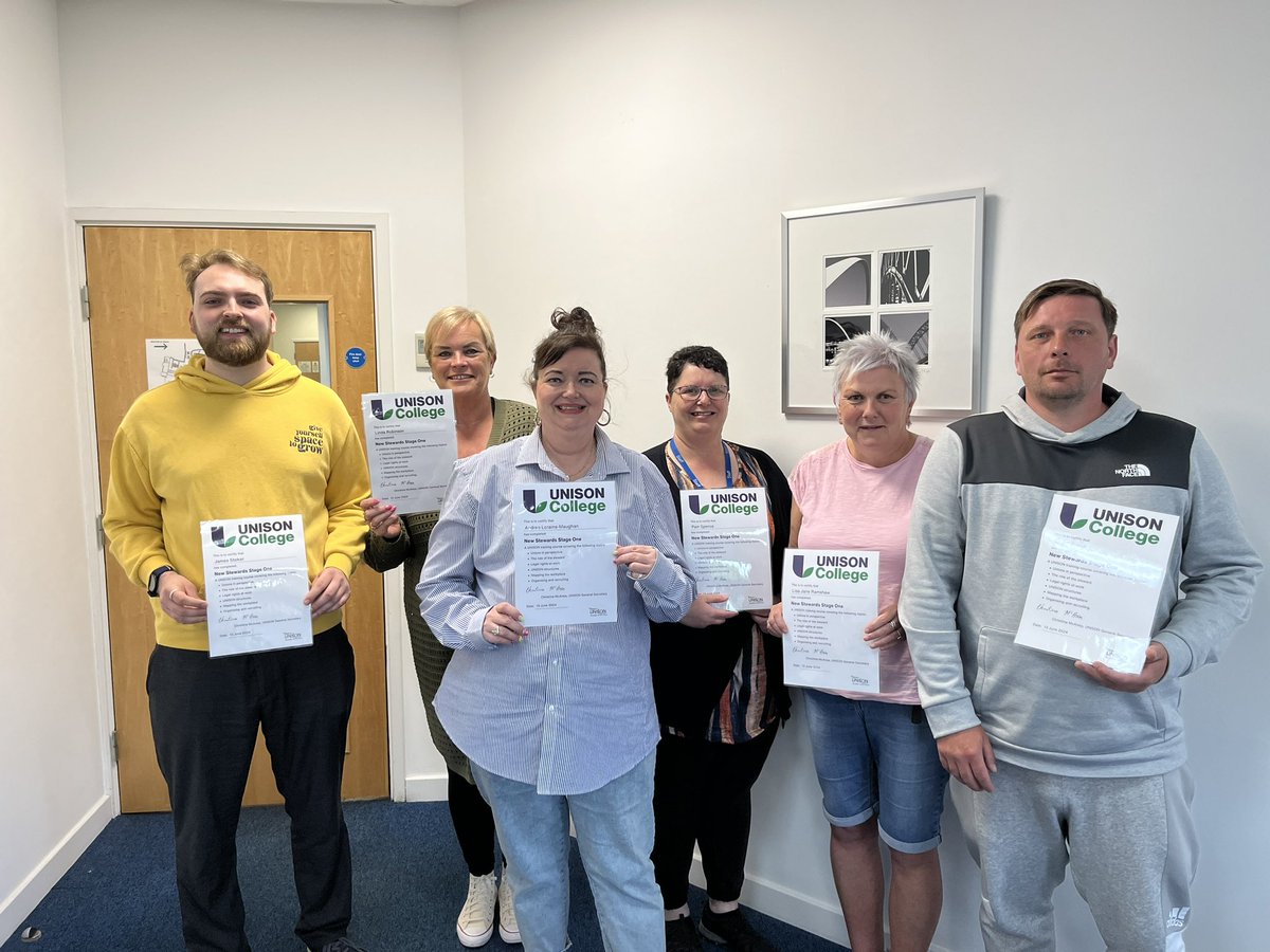 So pleased to be training another group of workplace reps for our branch! Stage One is now complete, Stage Two is next week. Well done everyone! 👏 👏 🏆