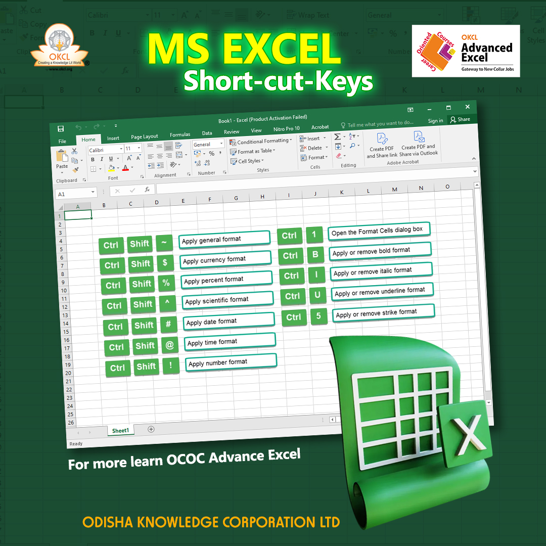 odisha_okcl's tweet image. 💼 Boost your productivity with Excel shortcut keys. Learn advanced Excel techniques in OKCL&apos;s Career-Oriented Courses today! 💡📈
Contact Us: 0674-3520021
.
.
.
#OKCL #OCOC  #advancedexcel #microsoftexcel #exceltips  #ExcelShortcuts