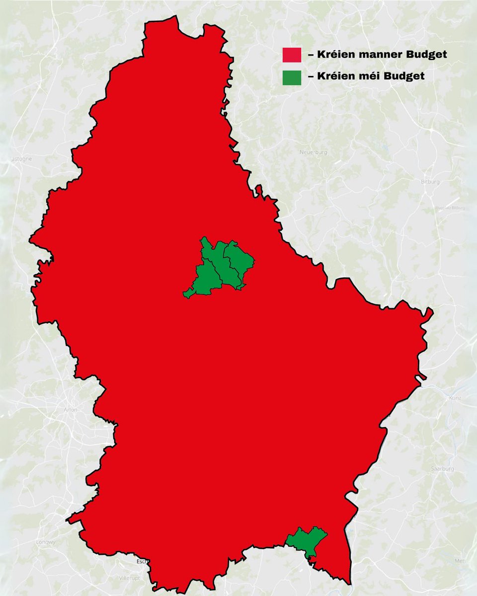Fir dass 4 Gemengen méi staatlech Dotatioun  kréien - waat ech hinnen natiirlech gennen- därfen 96 Geméngen finanziell abéissen. Ouni Garantie vun Compensatiounen. 

Daat ass schon hefteg. Esou net, Här Gloden! chd.lu/fr/question/26…