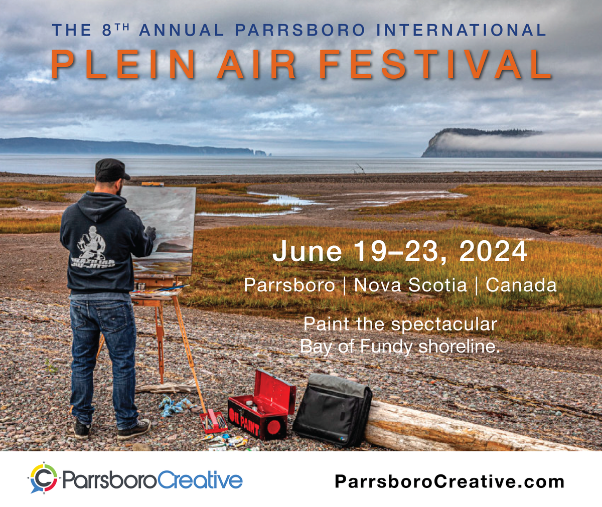 parrsborocreate's tweet photo. Join us for the 8th annual Parrsboro International Plein Air Festival happening in less than a week! Check out 
the art at the Awards Ceremony on June 22 or participate in the Quick draw happening on June 23.  Read more : https://t.co/HwqOXPLfwn https://t.co/k6Mm0rXbKE