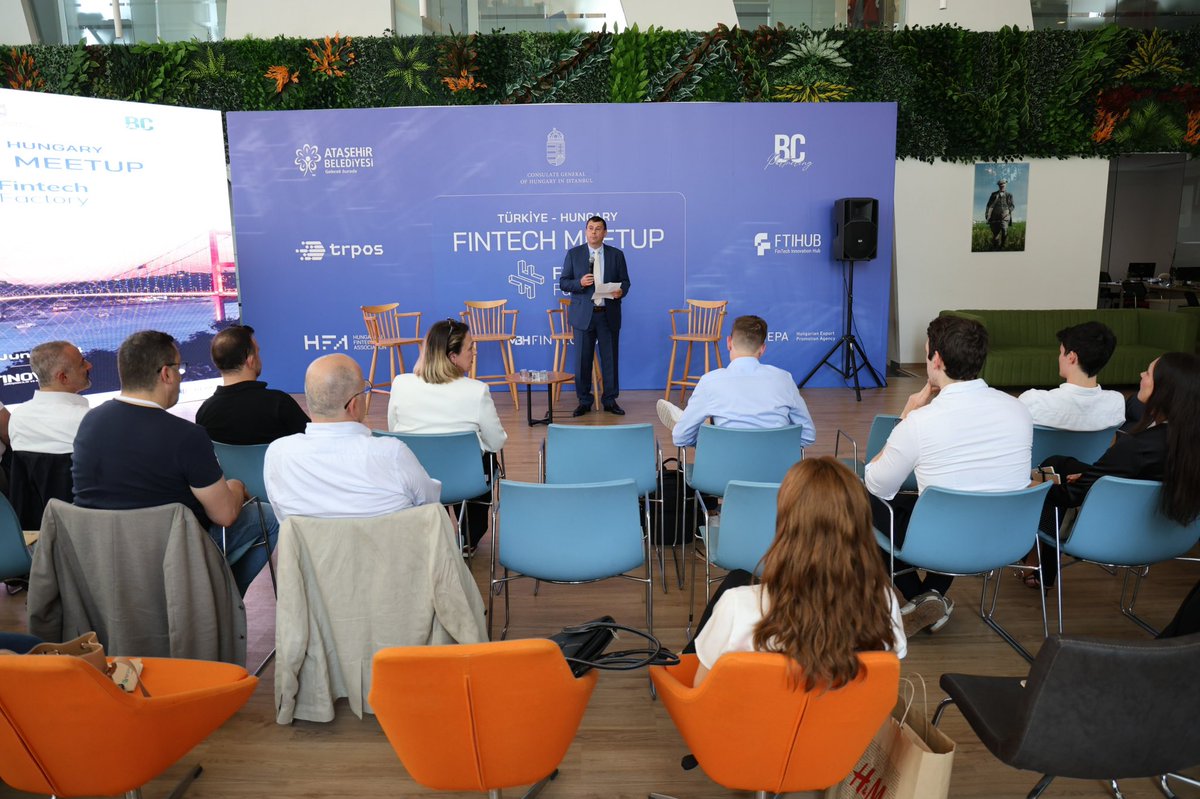 atasehirbld's tweet photo. 🚀Finansal teknoloji dünyasında unutulmaz bir buluşmaya ev sahipliği yaptık!

İNOVATA'da gerçekleşen etkinlikte sektörün önde gelen isimlerini ağırladık. Finansal teknoloji alanında faaliyet gösteren, Macaristan'ın önde gelen yenilikçi startup'ların sunumlarını dinledik. #FinTech https://t.co/F8hl8F6rdM
