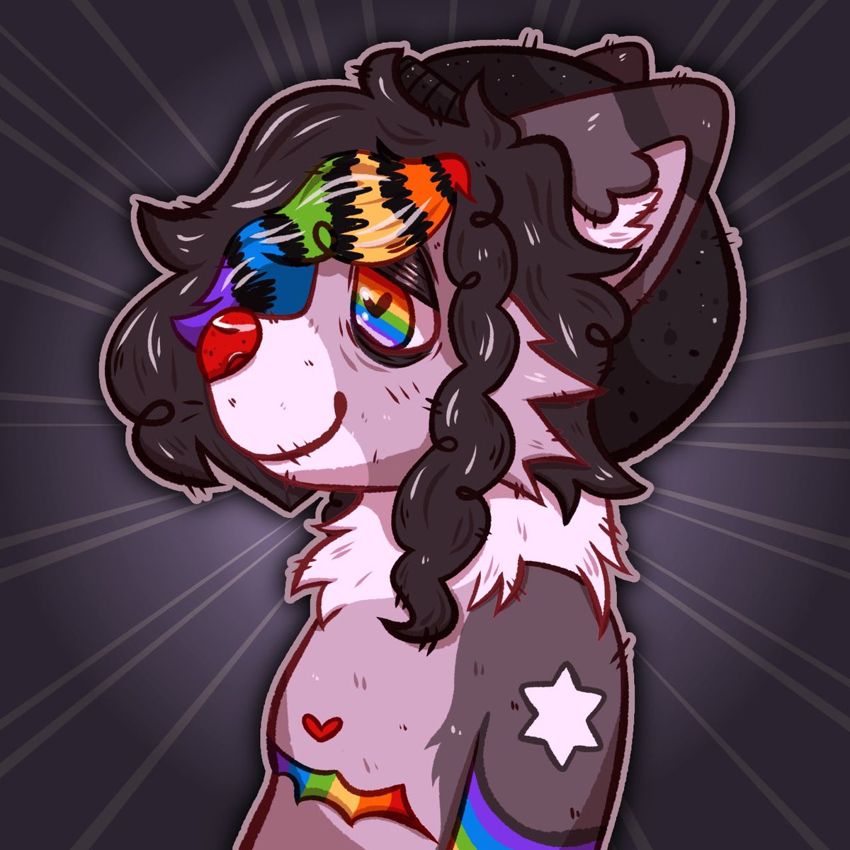 CamdenColors's tweet photo. Just a commission for somebody on chickensmoothie! (user faygeleh) This character was so fun to draw :)) #furry #fursona #cutefurry #trans #transfurry #cute https://t.co/wF8oN2Q3Zu