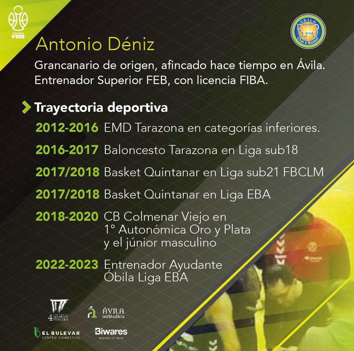 Hace poco más de un mes dábamos la bienvenida al entrenador para el equipo #TerceraFEB

<a href="/ADenizCoach/">A. DÉNIZ</a> está perfilando la temporada 2024/2025 y las noticias no tardarán en comenzar a llegar

Atenta la #MareaVerde, esta temporada queremos que disfrutéis del mejor 🏀

#SoyDelÓbila