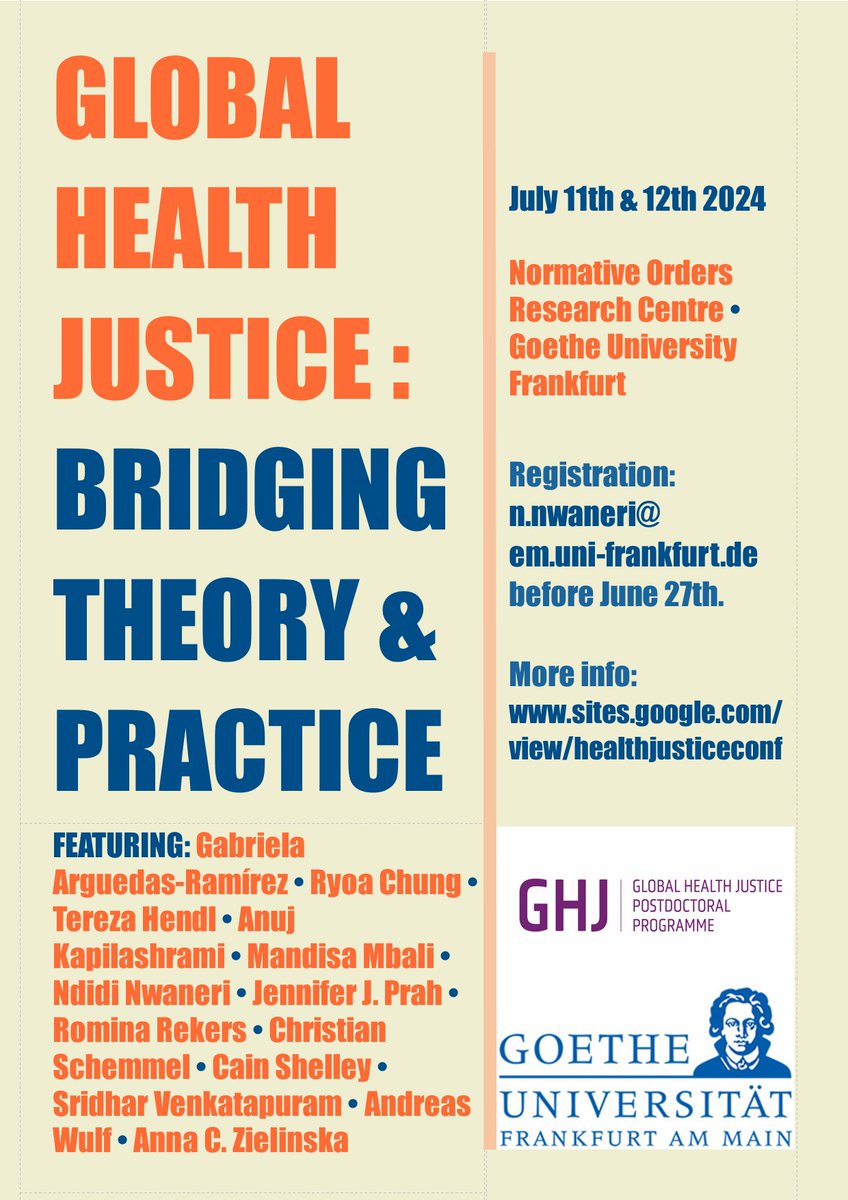 Please help spread the word about this excellent conference happening next month, in Frankfurt and online. Featuring <a href="/gaby_arguedas/">Gabriela Arguedas😷💉🧼💦🤲🏼</a> <a href="/TerezaHendl/">Tereza Hendl</a>  <a href="/AKapilashrami/">Anuj Kapilashrami [She/her]</a> <a href="/ndidi_nwaneri/">Ndidi Nwaneri</a> <a href="/rominarekers/">Romina Rekers</a> <a href="/sridhartweet/">Sridhar Venkatapuram MSc MPhil PhD MFPH(Hon) FRSA</a> and many others! More details: bit.ly/3RmhnM8