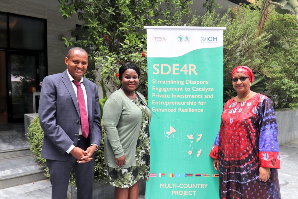 IOMatAU's tweet photo. Great to see launch of the #diasporaengagement project by @_AfricanUnion @AfDB_Group &amp; @UNMigration!

A great step towards harnessing potential of diaspora communities for the progress of:
🇬🇲#Gambia
🇱🇷#Liberia
🇲🇬#Madagascar
🇲🇱#Mali
🇸🇴#Somalia
🇸🇩#SouthSudan
🇹🇬 #Togo
🇿🇼#Zimbabwe. https://t.co/SeR2vo3jn2