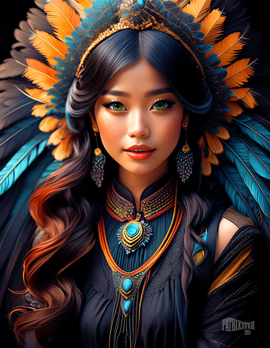 tricklang1's tweet photo. Digital concept art  #digitalart #fireflyAI #art #conceptart #feathers #beautiful https://t.co/JbkE84x9vA