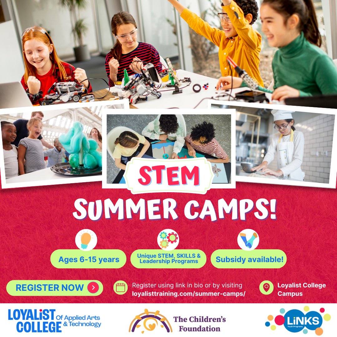 🌟Summer is almost here and we’ve got you covered! Register your kids for an unforgettable experience at LINKS Summer Camps. 
Subsidies available through the Children's Foundation.  📷loyalisttraining.com/summer-camps/