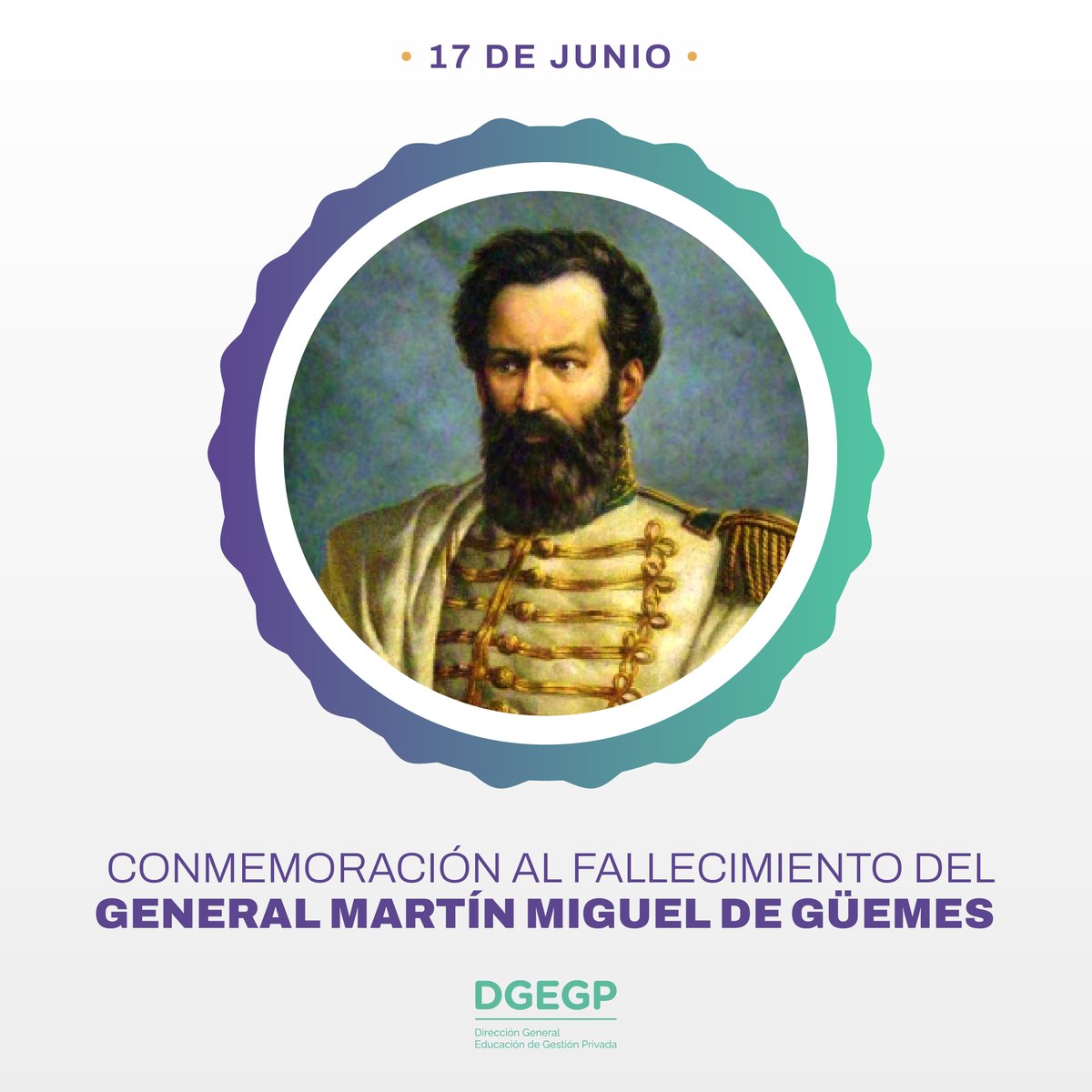 Hoy recordamos a Martín Miguel de Güemes, quien tuvo un papel central al frente de las milicias que defendieron el norte de nuestro país en las guerras por la independencia.