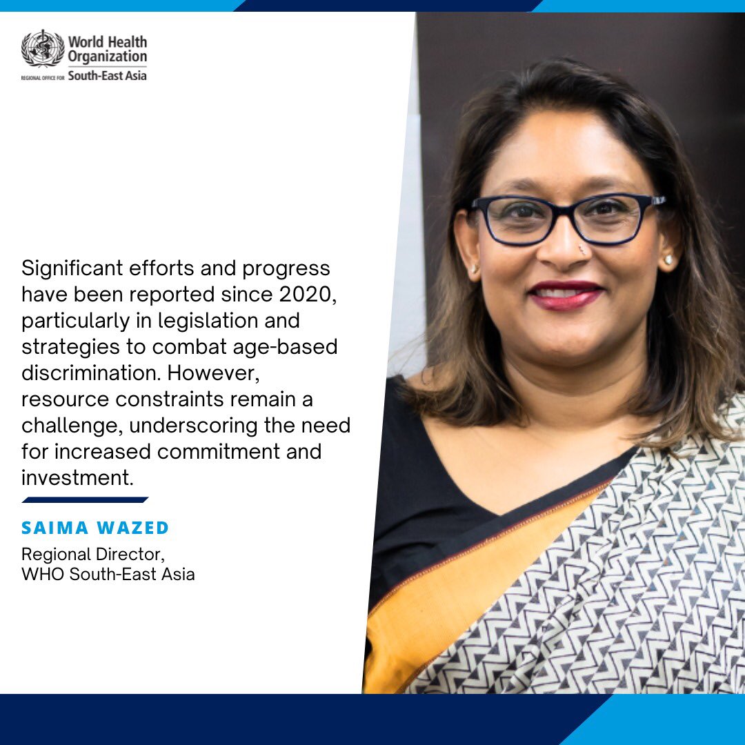<a href="/drSaimaWazed/">Saima Wazed</a> Though significant efforts and progress have been reported to combat age-based discrimination, increased commitment and investment is needed.