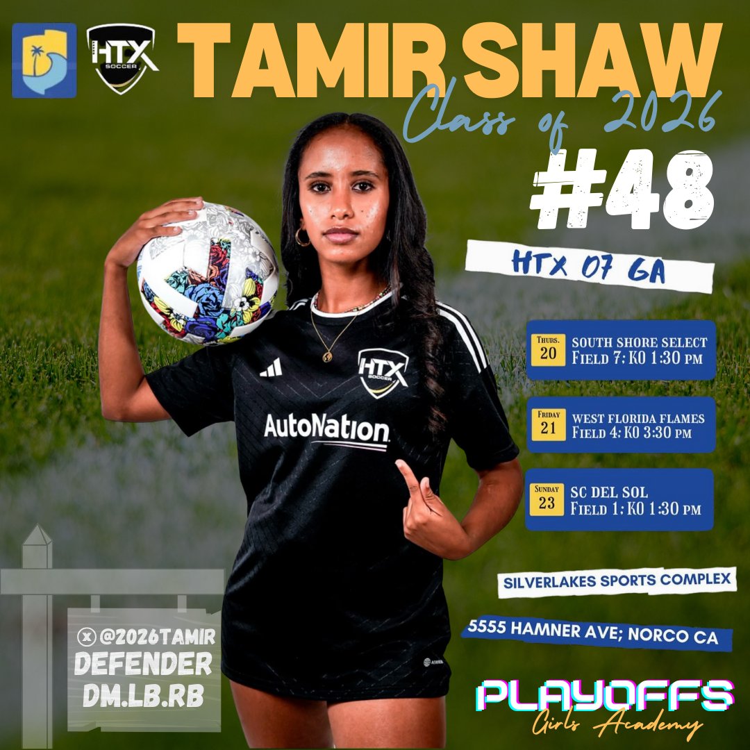 TheSoccerWire's tweet photo. Less than 1 week away from the @GAcademyLeague Playoffs!

Check out the schedules for some SoccerWire Featured Players competing in the event: @KieraSleicher @2026Tamir @kateleach2026 @kaitlynconner08 

#GAPlayoffs