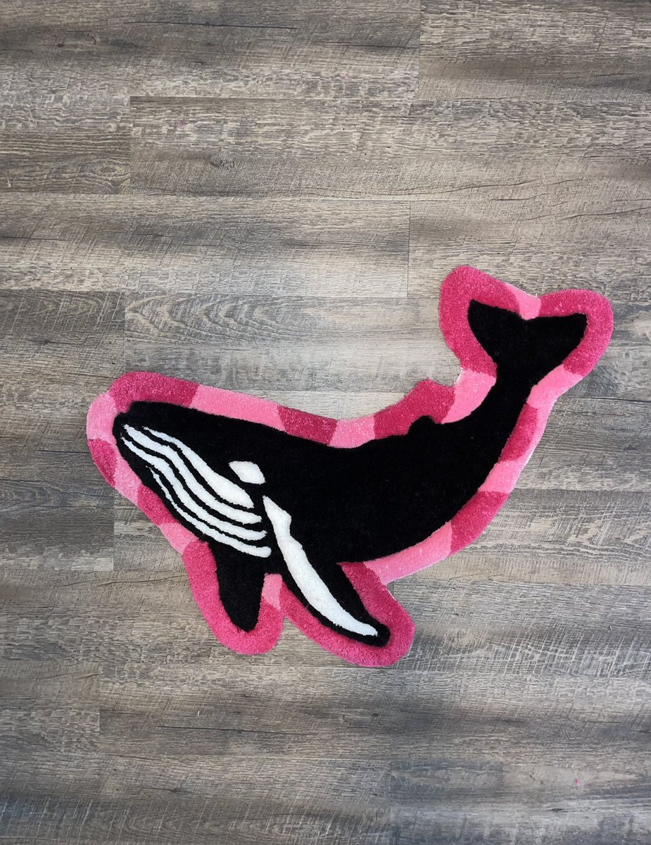 Whale rug for sale. 3 x 2 feet. DM me if you want your own custom rugs!  #RespectMyHustle #NFT #ArtistOnX