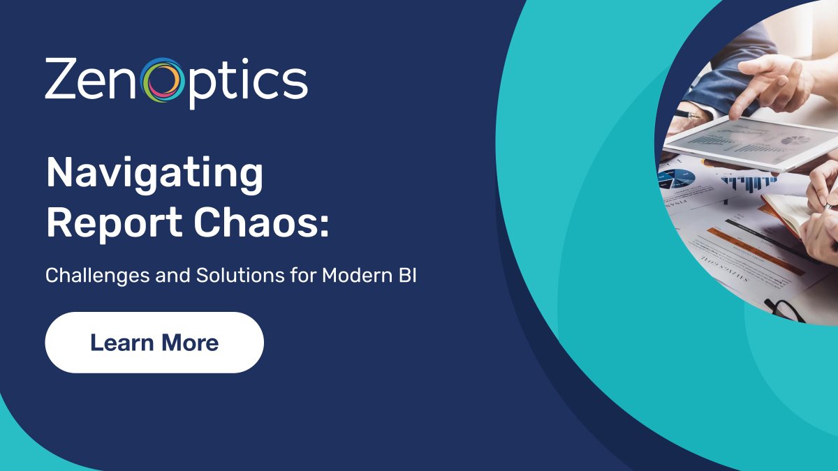 ZENOPTICS's tweet photo. Overwhelmed by the volume of reports in your organization? Here’s advice on how to tackle the challenges of report chaos, governance, and self-service enablement. https://t.co/JsHX3Uagua

#ReportChaos #BI #ZenOptics https://t.co/EV2vyW88n6