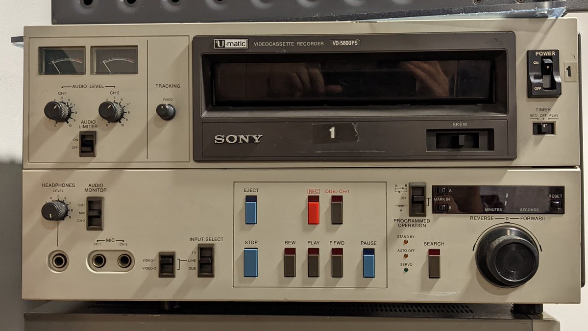 Tech Tuesday! Here we have a Umatic Video Player, Umatic tapes were among the first to contain videotape inside a cassette instead of using reel to reel! We're using this amazing retro tech to digitise some of our archive, how cool!  #DigMediaArchive #JackHenryMoore #Umatic