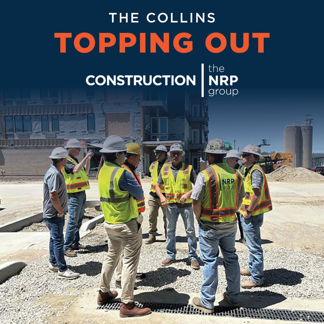 NRPGroup's tweet photo. Congratulations to the construction team at The Collins in Cleveland, Ohio who celebrated the official Topping Out of the property on May 31. 

This major construction milestone marks nearly 60% completion of the 316-unit development in the Scranton Peninsula. 

#construction https://t.co/yoiUYL8YpH