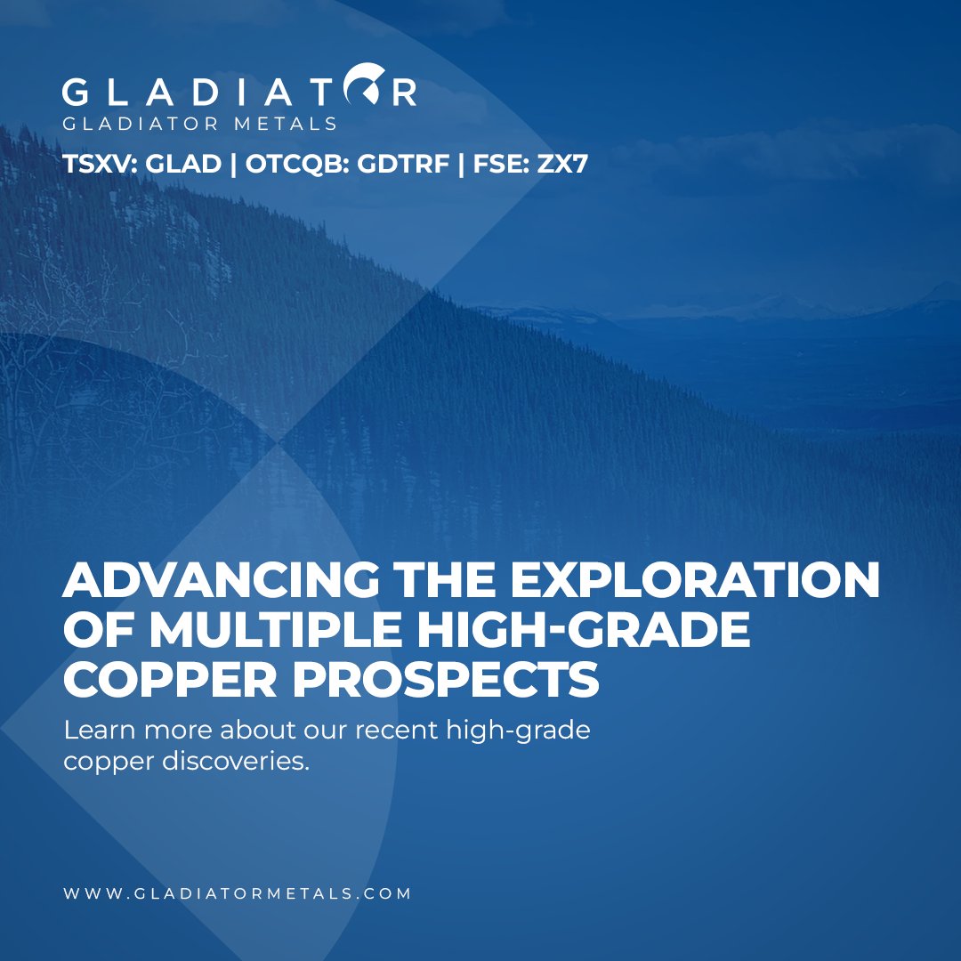 GladiatorMetals's tweet photo. Our recent drill results have shown incredible upside potential, and there is much more exploration to come in our 2024 work program.
Learn more about the Whitehorse #Copper Project: https://t.co/TPoFrtU9Ih $GLAD.V | $GDTRF
#CopperMining #MineralExploration #HighGradeCopper #MiningIndustry #SustainableMining #FutureOfMining #ResourceExploration #GladiatorMetals #GeologyRocks #InvestInMining