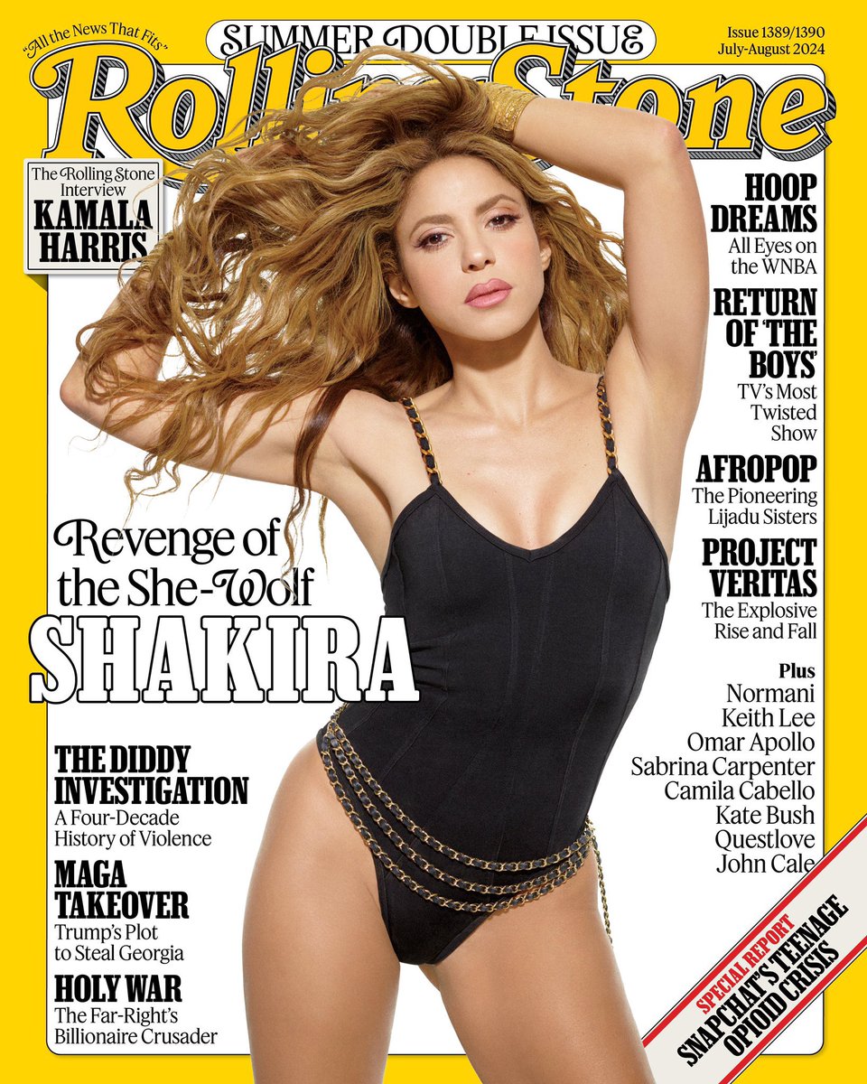 Shakira looks stunning on the summer cover of Rolling Stone.

(📸: Mason Poole)