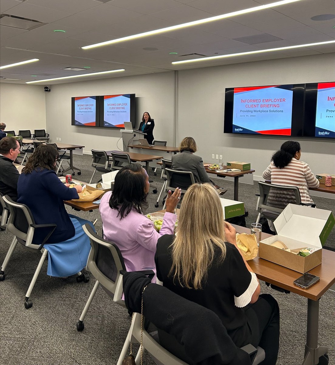 Thank you to everyone who attended the "Informed Employer Client Briefing: Providing Workplace Solutions" event on Tuesday at our Chicago office. Attendees enjoyed post-event refreshments and networking while earning some CLE credit too!