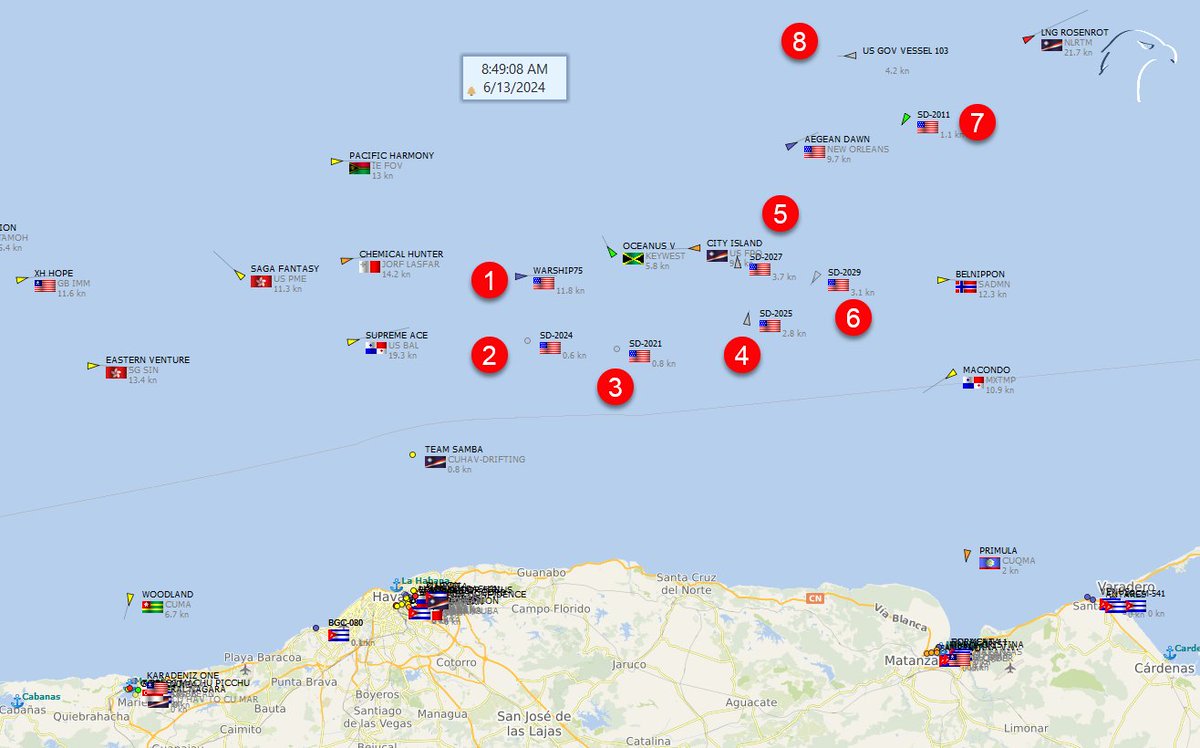 🇺🇸🇨🇺 | LO ÚLTIMO

Al menos 8 unidades navales de Estados Unidos son visibles a esta hora, a 24 millas náuticas al norte de La Habana.