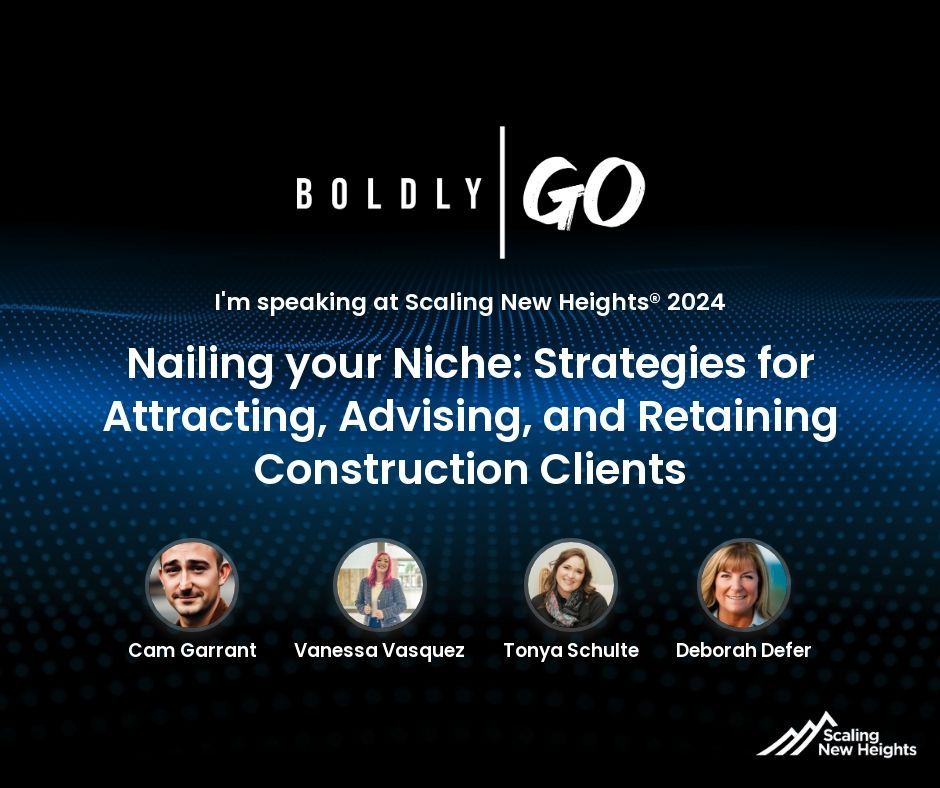 QBEnEspanol's tweet image. join @VanessaVasquez at Scaling New Heights and Learn to attract, nurture, and expand your clientele. Get tools for success! 

 #ConstructionAccounting #ClientGrowth #BusinessSuccess #snh24 #snh2024 #creatinglivinglegacies