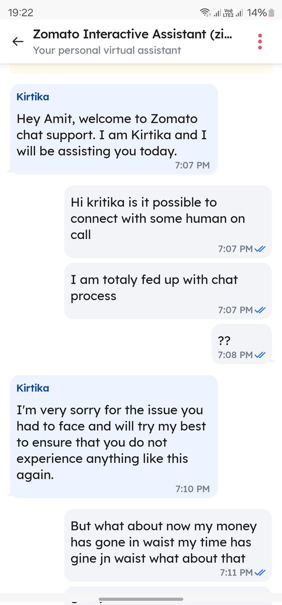 RangwaniAmit's tweet photo. Why the h*ll  @zomato @zomatocare chrge platform fee whn u guys dont e1 conect on call. Is ths the new trend to fill up the los you have been incuring out of customr hard money. @deepigoyal though your q4 profit is 174cr let me know if i can rechrge  your phon to cal the customer https://t.co/nwHnHa7bnq