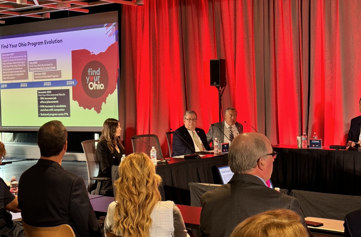 JobsOhio's tweet photo. .@FindYourOhio was the first initiative of its kind. A free-to-use program, it was built to help connect out-of-state job seekers with opportunities in Ohio at companies we partner with daily. Led by Alex Conley, she joined us to share more about the evolution of the program. https://t.co/xbNh4RS1x1