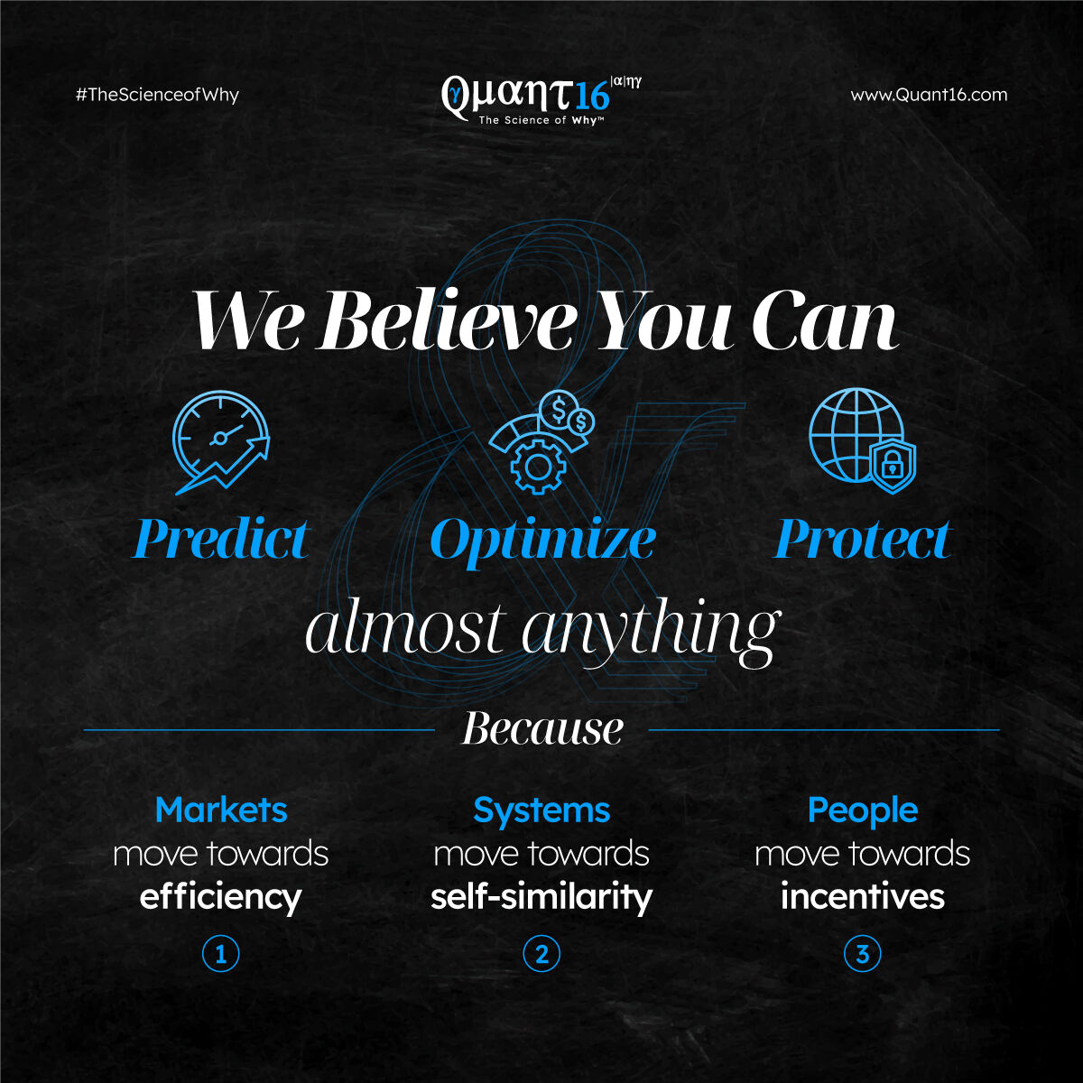 Quant16X's tweet photo. At Quant16, we hold a core belief: you can predict and optimize almost anything.

Learn more at https://t.co/Dh8pVRDeed

#BusinessOptimization #PredictiveAnalytics #StrategicInsights #IncentiveDriven https://t.co/sidU8Tlhdy