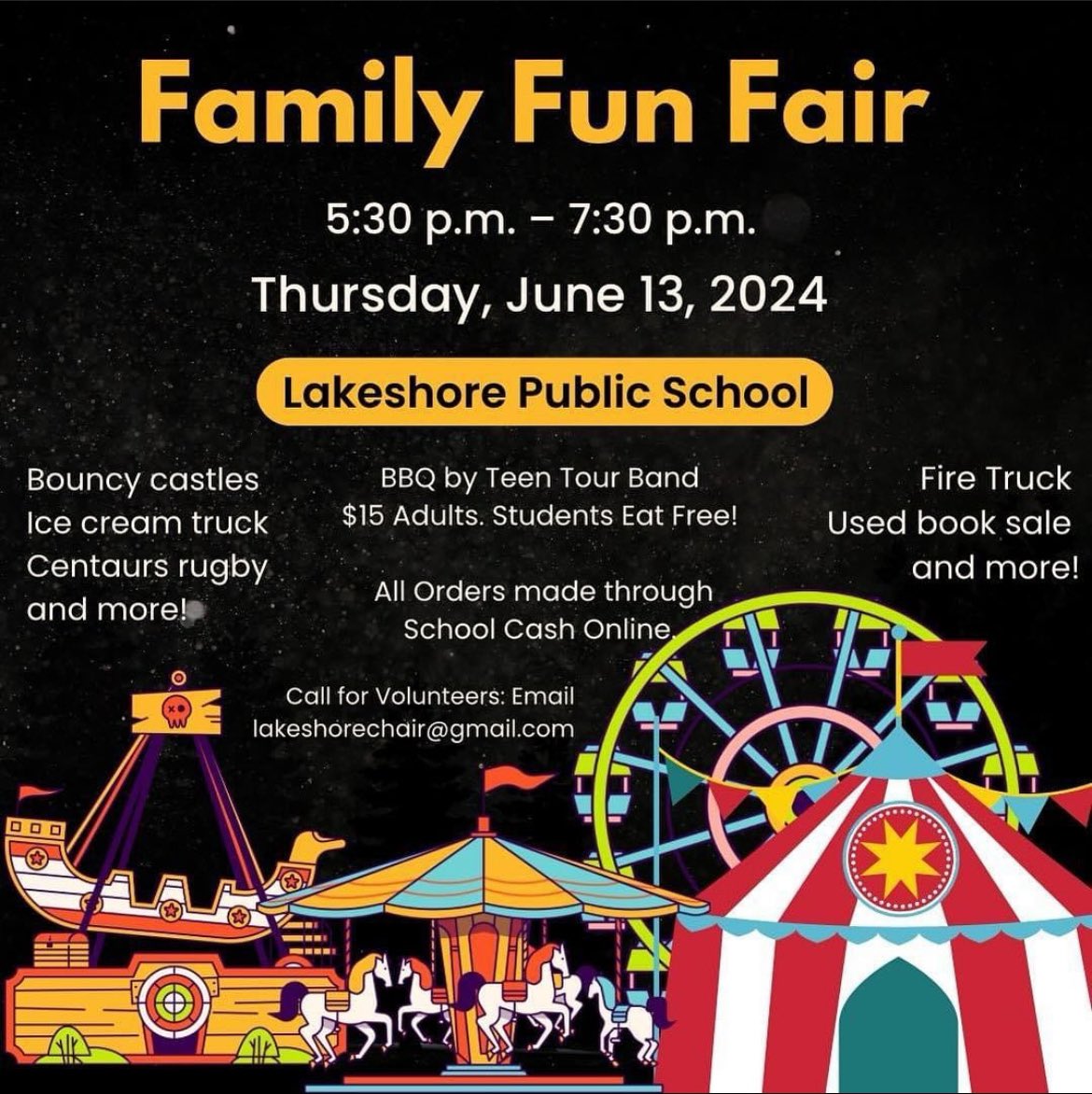 We're excited to see you at the Fun Fair today! 🌟 But don't forget your umbrella! ☔ We're closely monitoring the weather, but rain or shine, our Fun Fair will run! Looking forward to seeing everyone tonight and having a fantastic time together! See you soon! 🎪✨