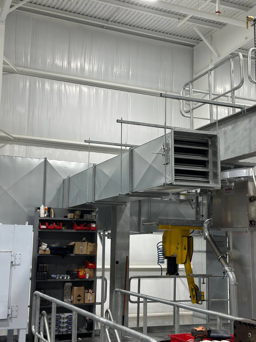 WeemsEng's tweet photo. 🔧🌌 Sheet Metal Duct Work: Your HVAC's Backbone ⚙️#weemsengineering #daltonga #metalwork https://t.co/NXNozy83yY