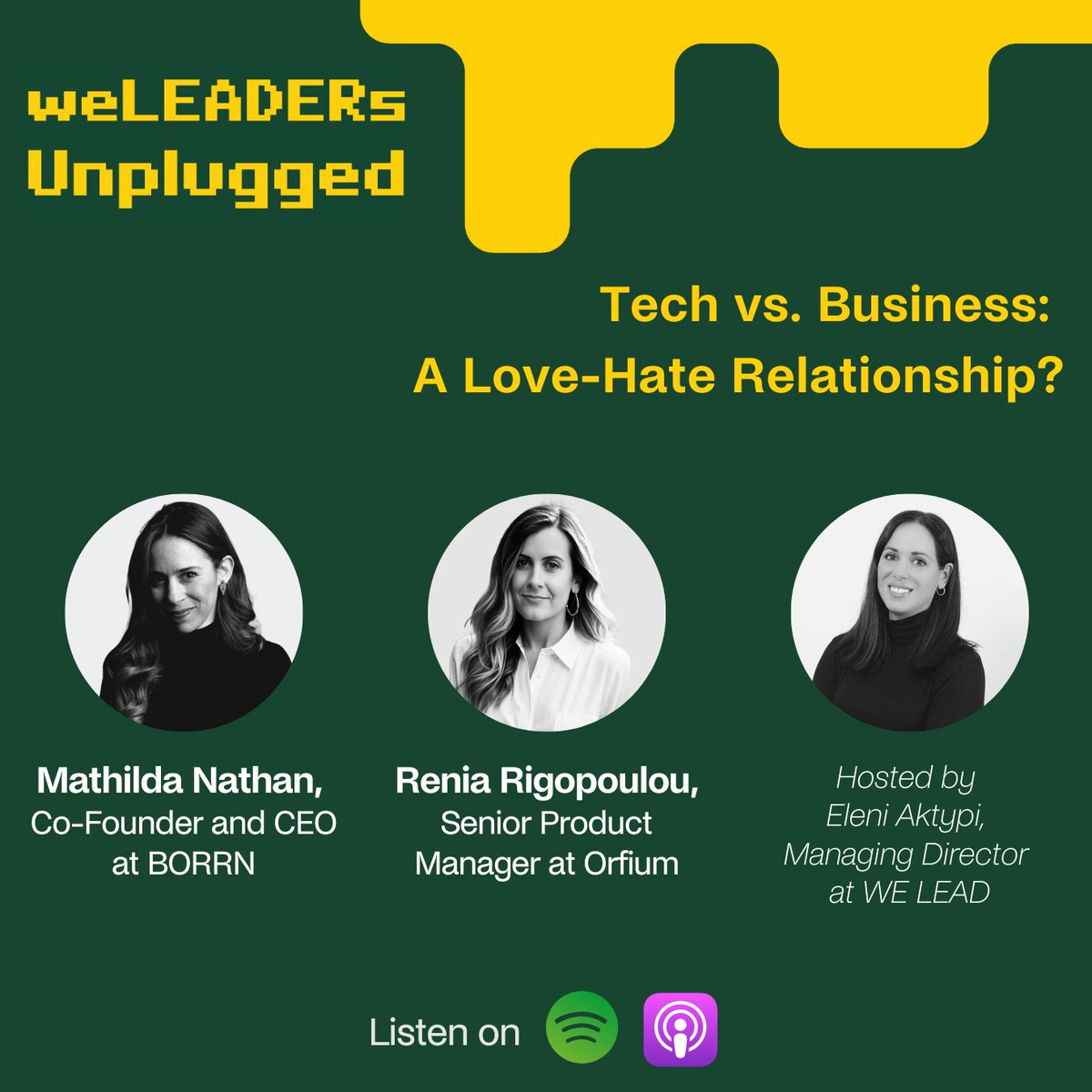 ReborrnLtd's tweet image. @Mathilda_Nathan , CEO &amp;amp; Co-Founder at @byBORRN , discuss with @reniarigopoulou from @OrfiumMusic  and @elen_act from @weleadorg  how her experience in startups led to BORRN and what&apos;s the relationship between the business &amp;amp; tech sides of a company.

🎧: spoti.fi/4bV7YmM