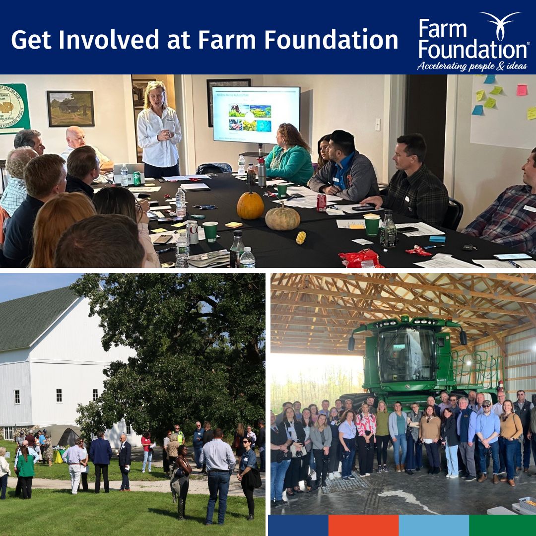 Whether you attend an event, partner on a project, or provide other support, you will be part of our mission to build trust and understanding at the intersections of agriculture and society. Get involved at farmfoundation.org/get-involved  

 #agriculture  #nonprofit  #farmfoundation