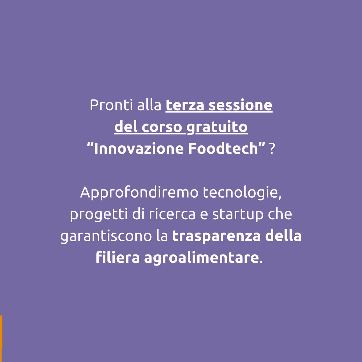 VrAgrifoodHub's tweet photo. Ti sei mai chiesto quanti #passaggi fa il #cibo prima di arrivare sulle nostre #tavole?
Ne parliamo alla terza lezione del #corso gratuito #Innovazione #Foodtech insieme a @univr e #feelera
🎟️ Iscriviti: https://t.co/JBXIgM0j1i
#tracciabilità #filiera #agroalimentare https://t.co/SPEWbHa0II