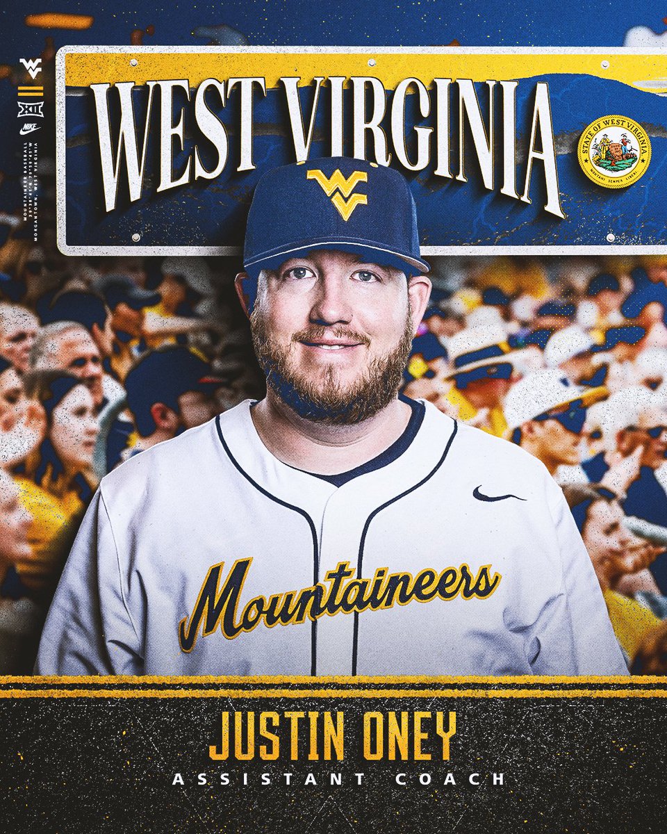 WVU Baseball (@wvubaseball) on Twitter photo The newest assistant coach for Mountaineer baseball, <a href="/justinoney30/">Justin Oney</a> π
After two years on staff with WVU, Justin has officially been promoted to full-time assistant coach!
π° bit.ly/3RnE1nf
#HailWV The newest assistant coach for Mountaineer baseball, <a href="/justinoney30/">Justin Oney</a> π
After two years on staff with WVU, Justin has officially been promoted to full-time assistant coach!
π° bit.ly/3RnE1nf
#HailWV