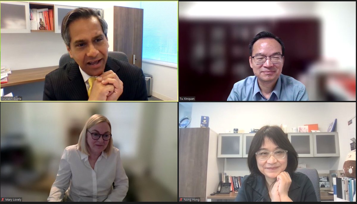 icasDC's tweet photo. Our #ICASTnT webinar "U.S.-China and Trade Frictions: How Much Worse Will It Get?" has concluded! Many thanks to our expert speakers Mary Lovely (@melovely_max, @PIIE) & Tu Xinquan (@UibeChina).
Stay tuned for a recording: https://t.co/ZQw6eZiDaF
Explore: https://t.co/JJ8buMNaeN https://t.co/BJ55Im6JeK