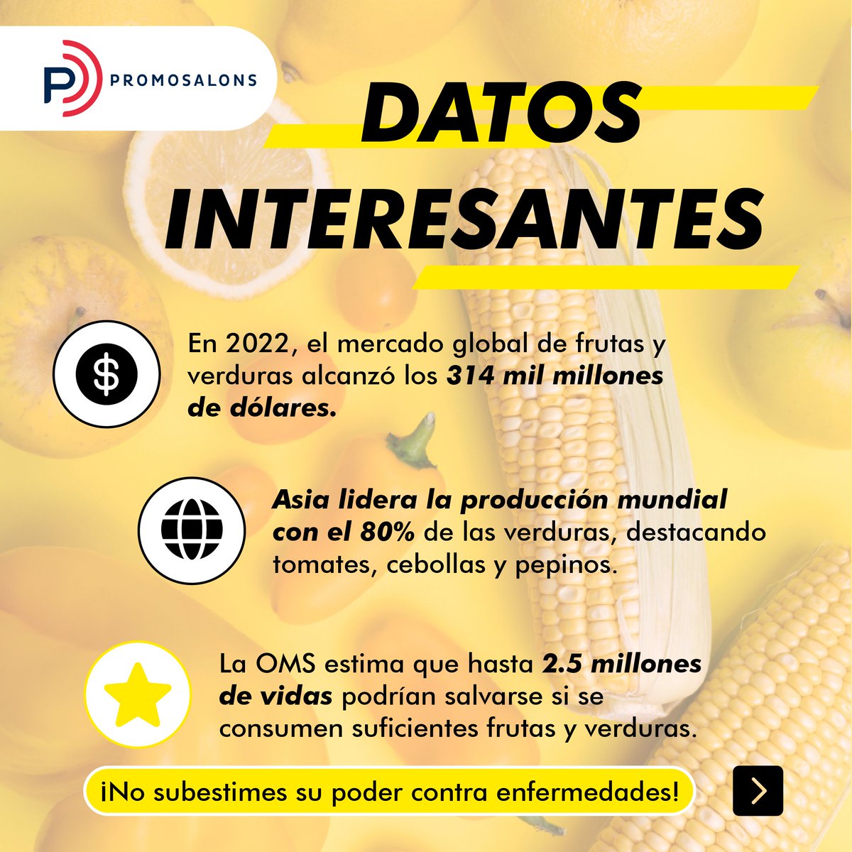 promosalons_col's tweet photo. El sector de legumbres, granos y frutas es clave en SIAL París. En 2022, el mercado global de frutas y verduras llegó a los 314 mil millones de dólares y se proyecta que seguirá creciendo🫘

👉 Regístrate como expositor aquí https://t.co/uiu3tSMB9j https://t.co/MllUPTZk99