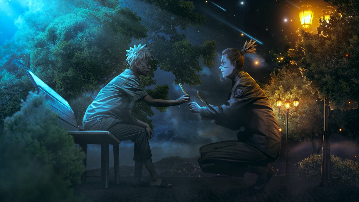 J'ai créé un poster représentant une scène emblématique de Naruto, revisité à ma manière. Qu'en pensez-vous ?