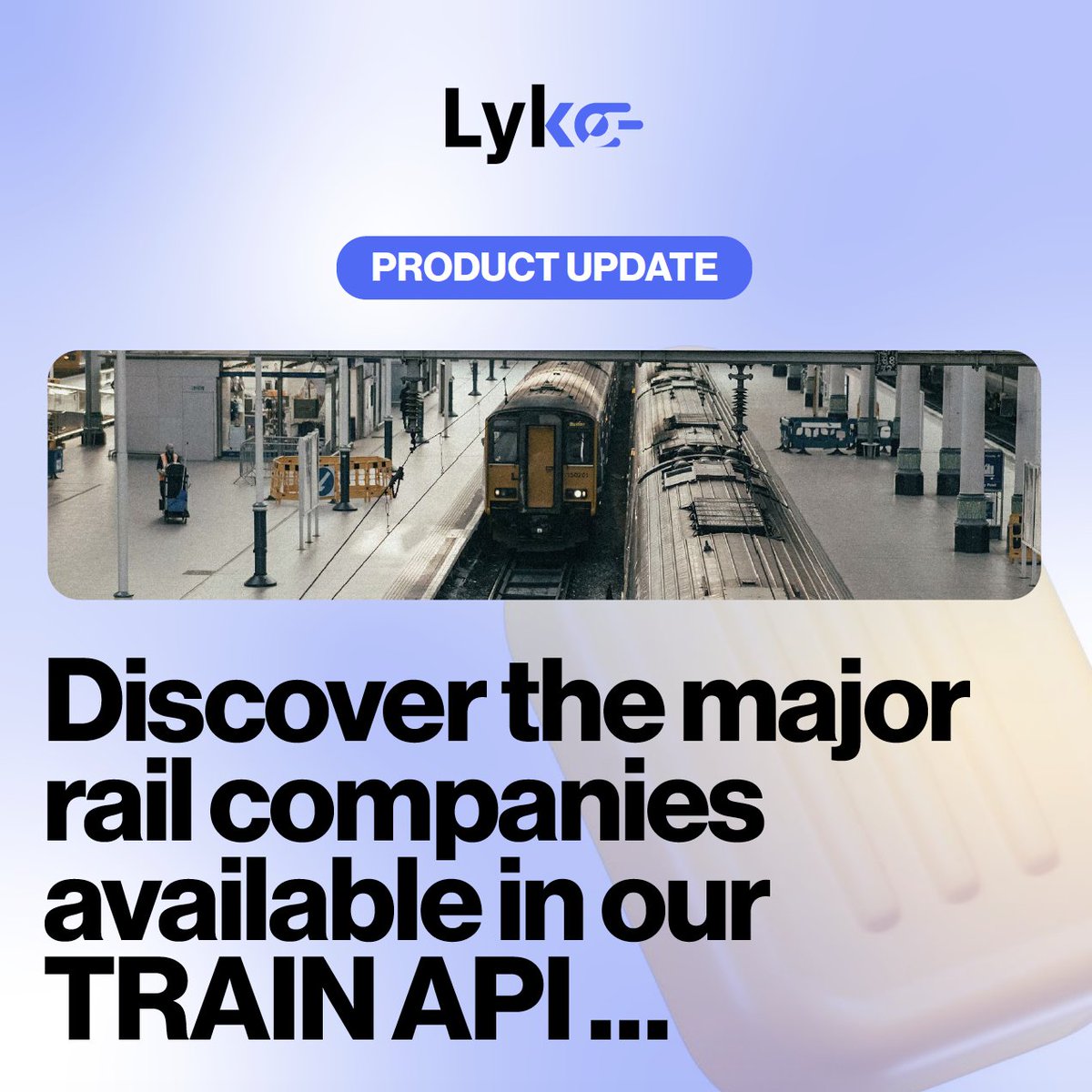 lyko_tech's tweet image. [LYKO API 📲] After months of work, we are happy to announce that our #TRAINAPI is finally available!

🚆 With a single contract, you can now access the services of Europe&apos;s leading rail companies, without having to obtain travel agency certification👇

hubs.li/Q02BJf--0
