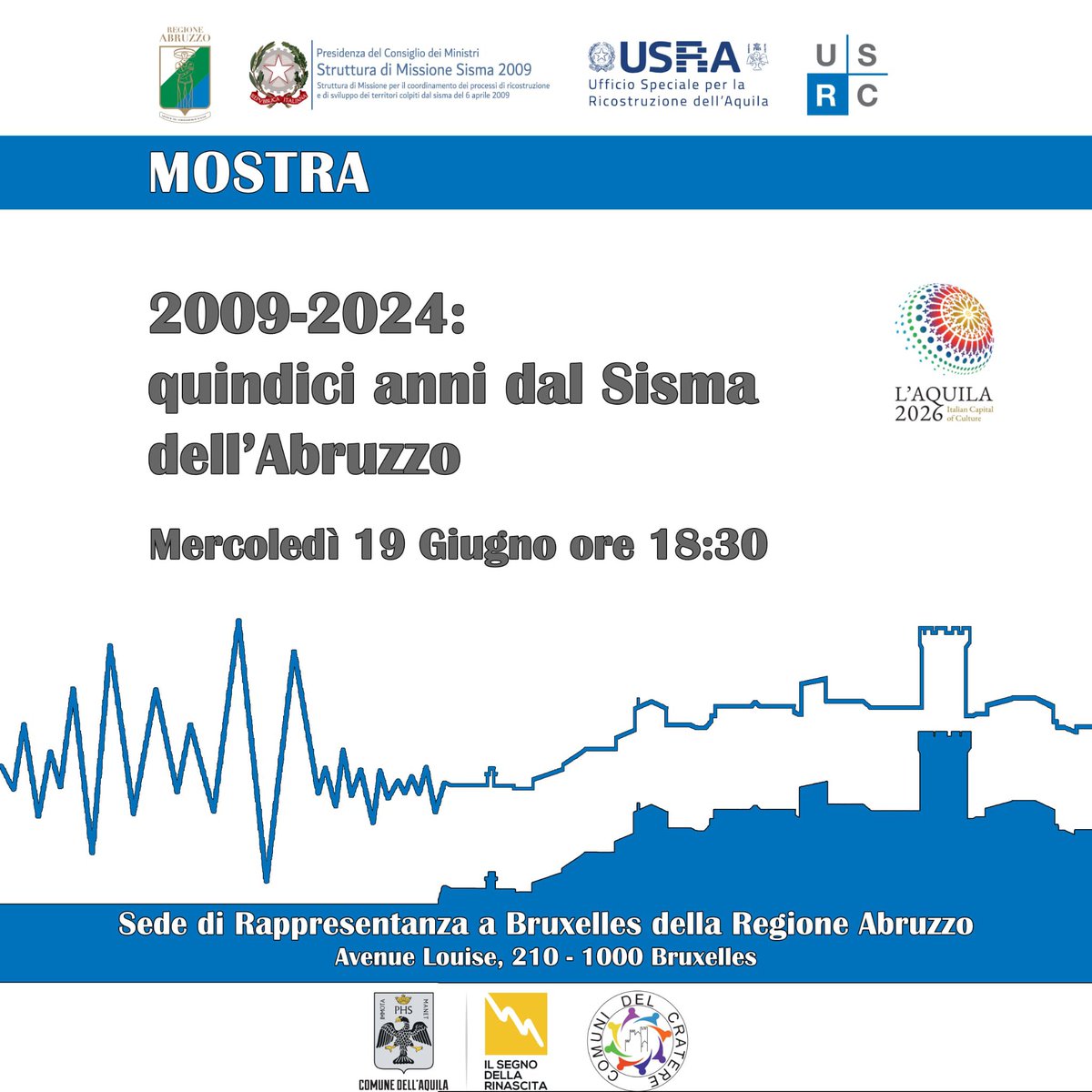 Il 19 giugno <a href="/abruZZelles/">Regione Abruzzo Bxl 💎</a> commemoriamo il quindicesimo anniversario del Sisma dell’#Abruzzo con lo sguardo rivolto al futuro