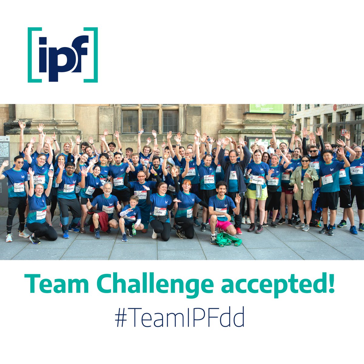 IPFDD (@ipfdd) on Twitter photo Wir waren mit 19 Teams und 74 Teilnehmern bei
der #ReweTeamChallenge am Start. Großartiges Event bei bestem Wetter!
#IPFDD
#TeamIPFdd Wir waren mit 19 Teams und 74 Teilnehmern bei
der #ReweTeamChallenge am Start. Großartiges Event bei bestem Wetter!
#IPFDD
#TeamIPFdd