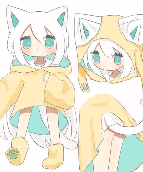 梅雨の準備するねこ 